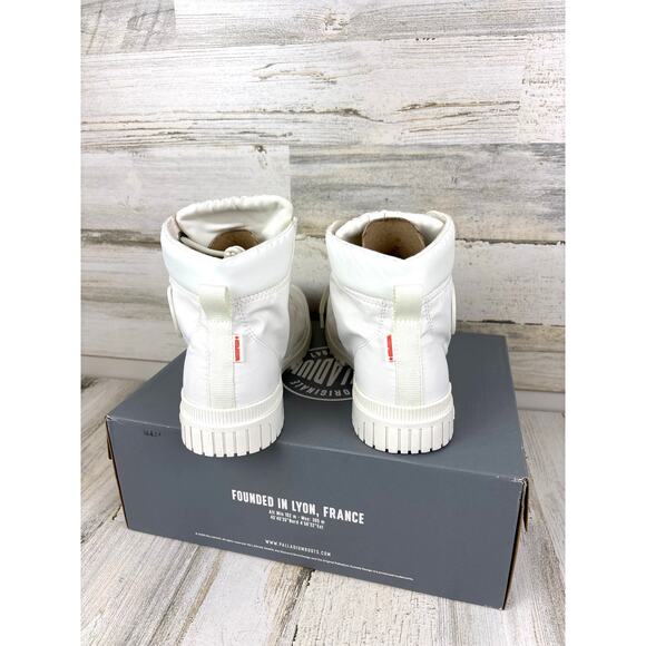 Palladium Women’s 10.5 White Pampa SP20 Cuff High Top Chunky Casual Sneakers NEW - Picture 5 of 9